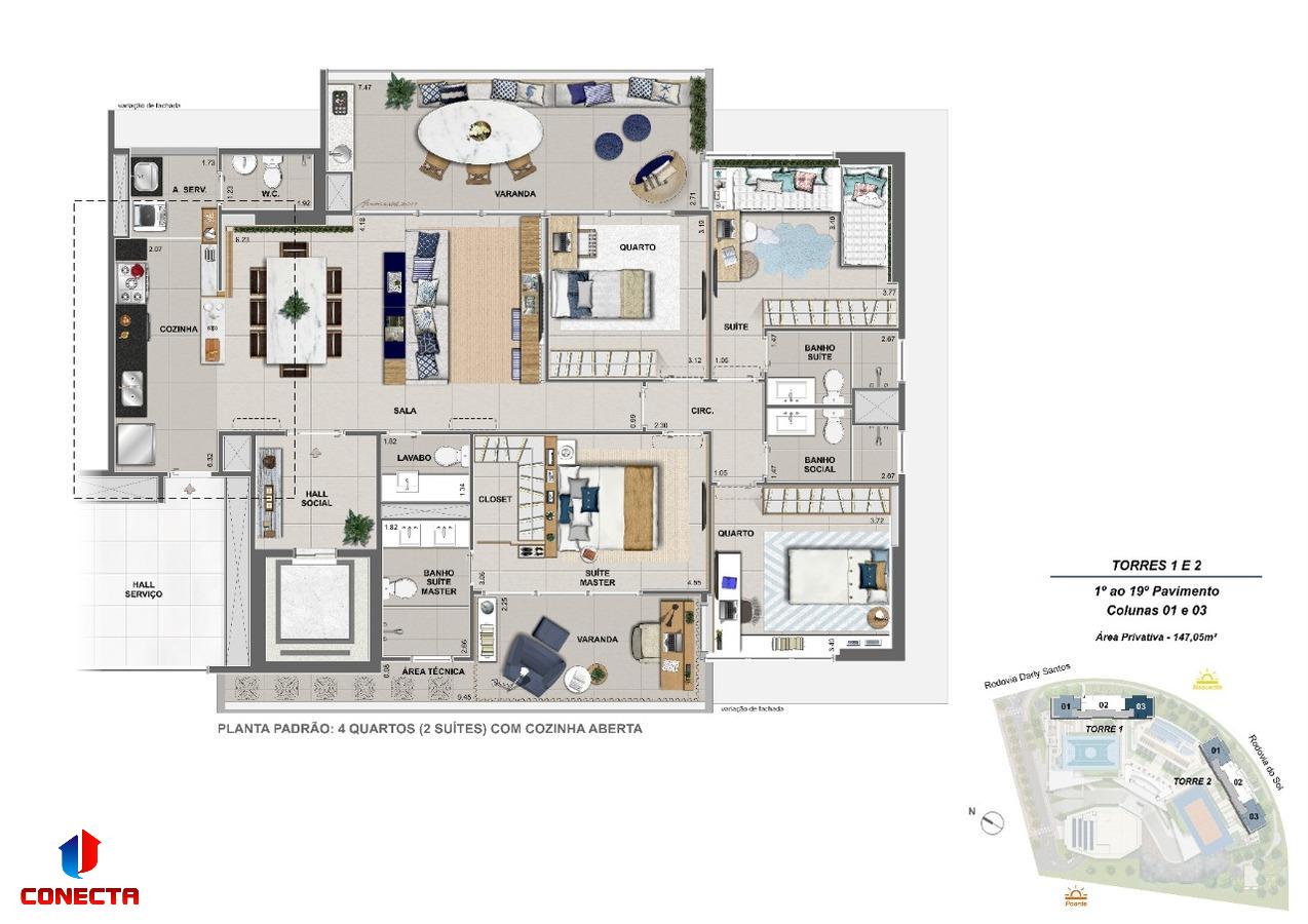 Apartamento à venda com 4 quartos, 147m² - Foto 13