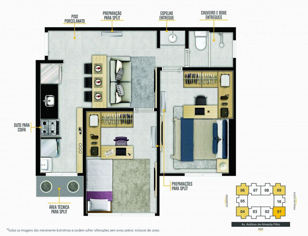 Apartamento à venda com 2 quartos, 60m² - Foto 13