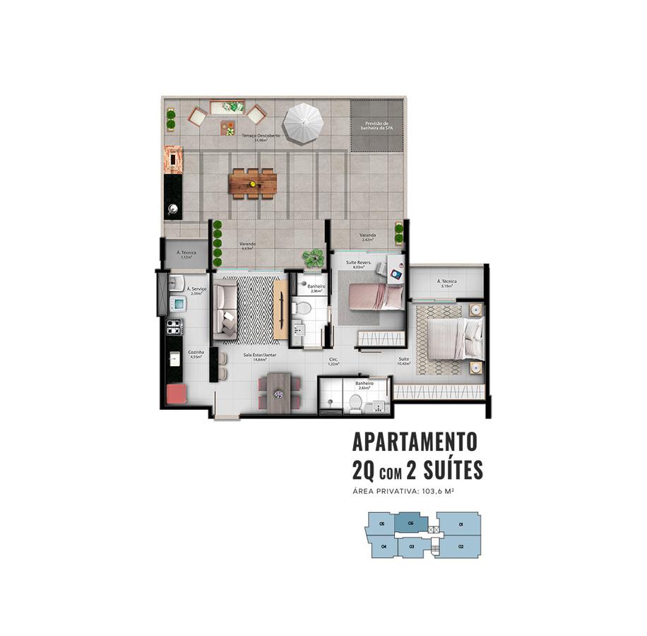 Apartamento à venda com 3 quartos, 102m² - Foto 14