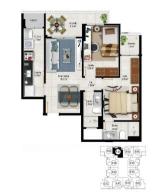 Apartamento à venda com 2 quartos, 62m² - Foto 5