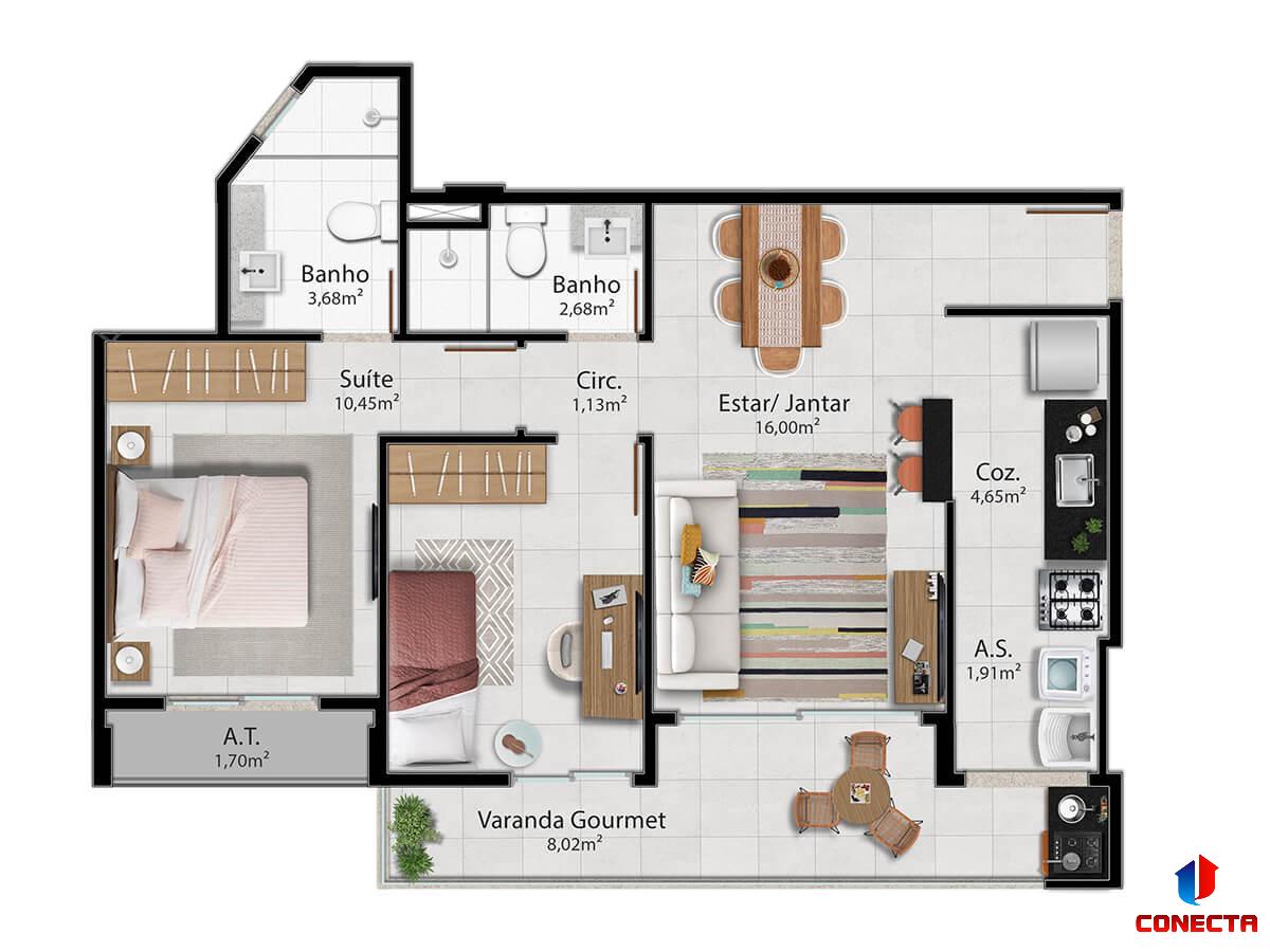 Apartamento à venda com 2 quartos, 65m² - Foto 8