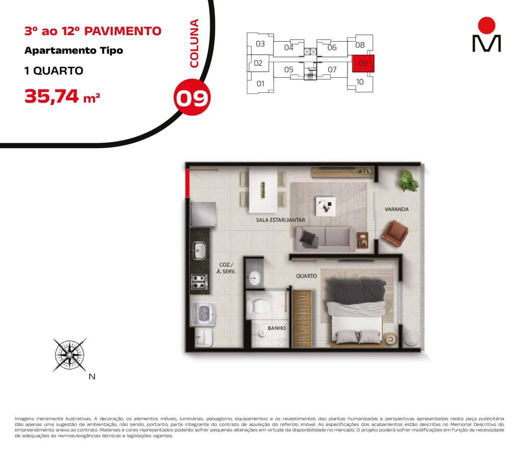 Apartamento à venda com 2 quartos, 47m² - Foto 2