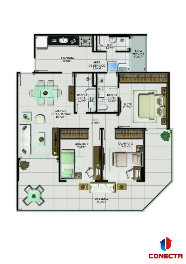 Apartamento à venda com 3 quartos, 109m² - Foto 14