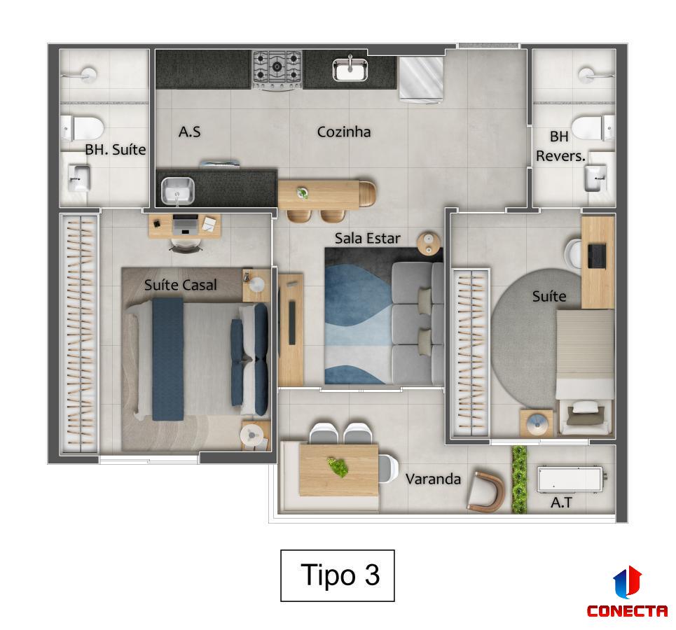 Apartamento à venda com 3 quartos, 77m² - Foto 12