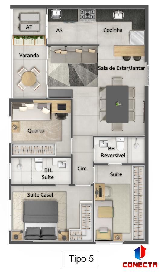 Apartamento à venda com 3 quartos, 77m² - Foto 14