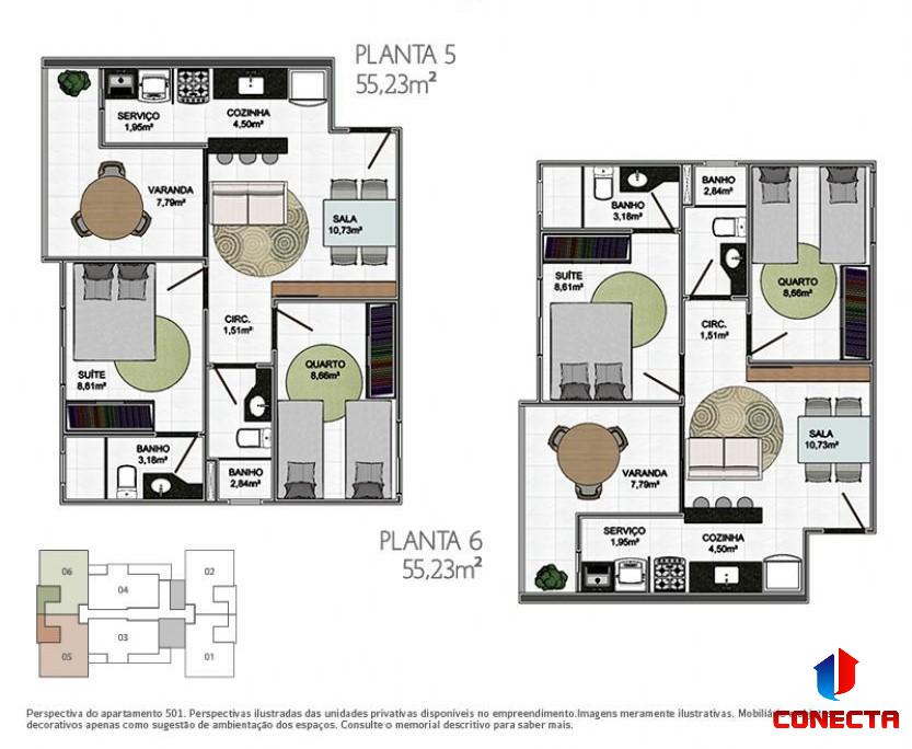 Apartamento à venda com 2 quartos, 55m² - Foto 19