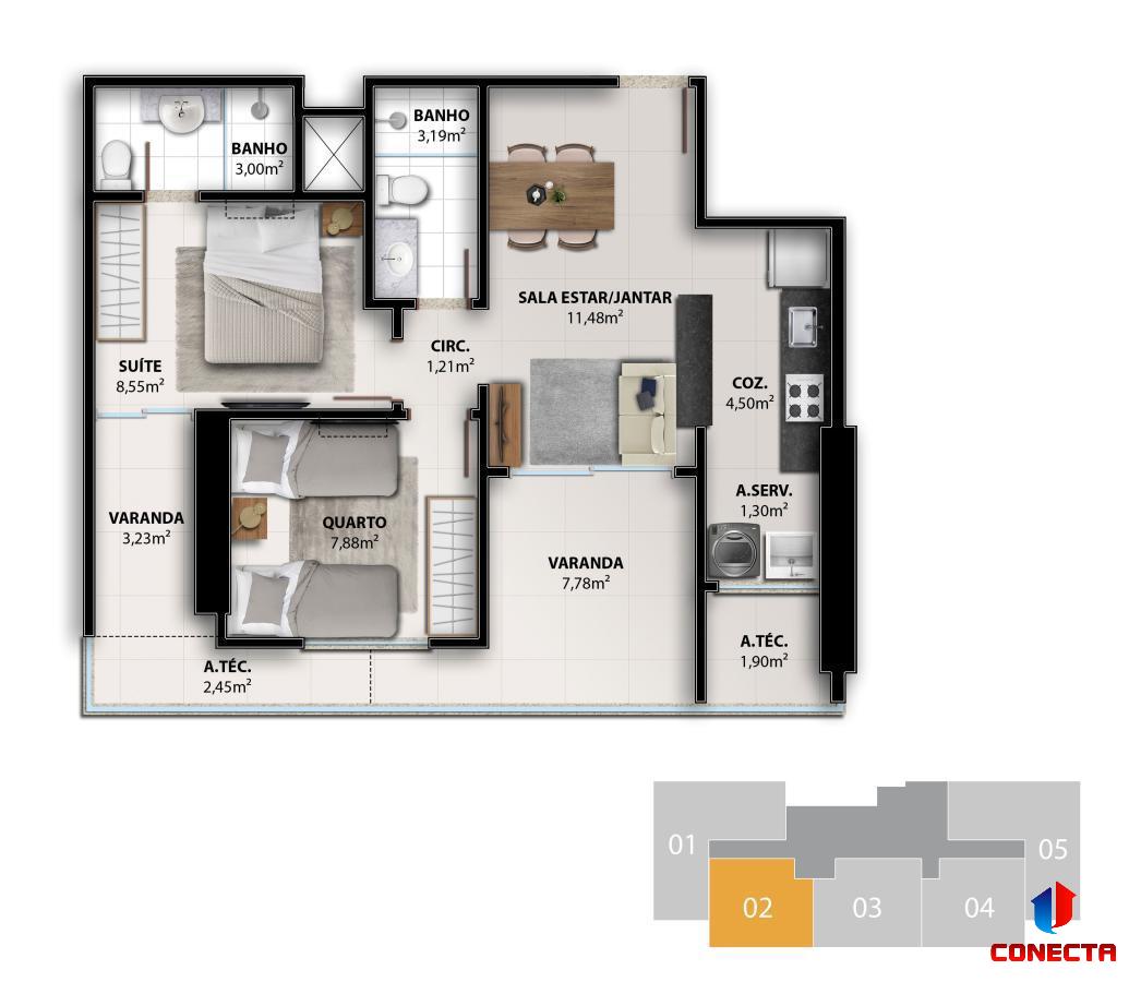 Apartamento à venda com 2 quartos, 66m² - Foto 26