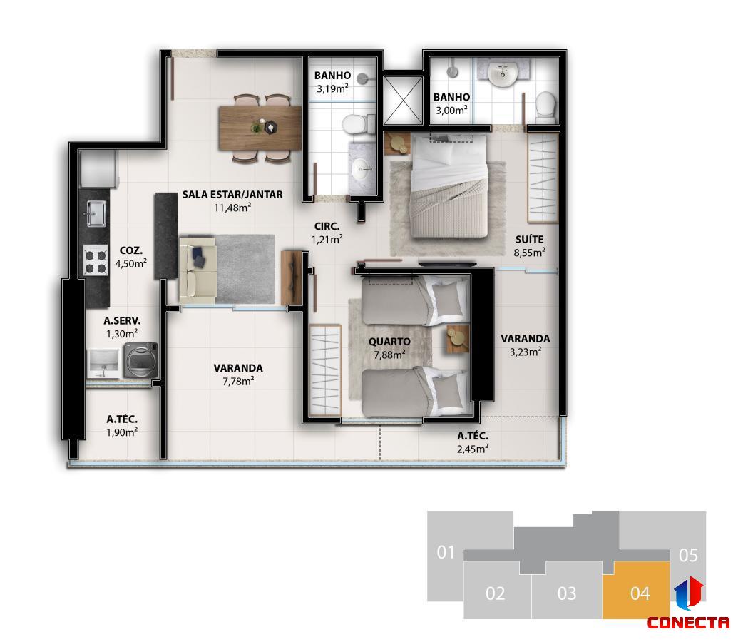 Apartamento à venda com 2 quartos, 66m² - Foto 28