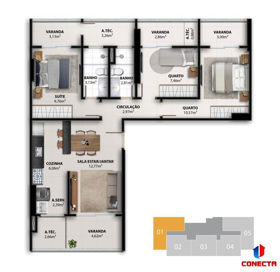 Apartamento à venda com 2 quartos, 66m² - Foto 30