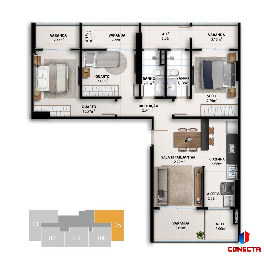 Apartamento à venda com 2 quartos, 66m² - Foto 31