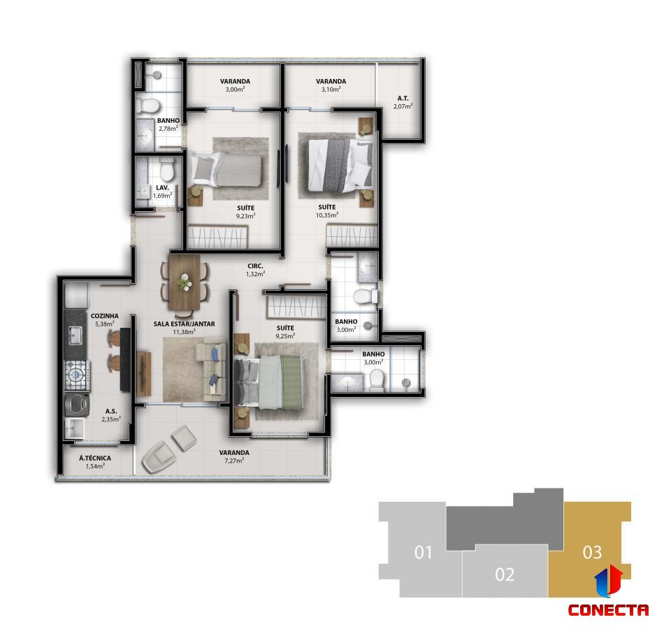 Apartamento à venda com 2 quartos, 66m² - Foto 33