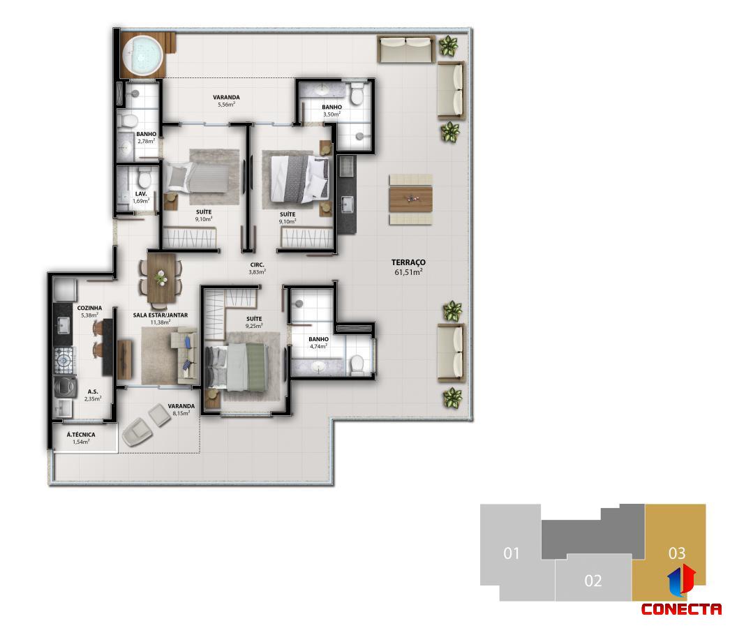 Apartamento à venda com 2 quartos, 66m² - Foto 34