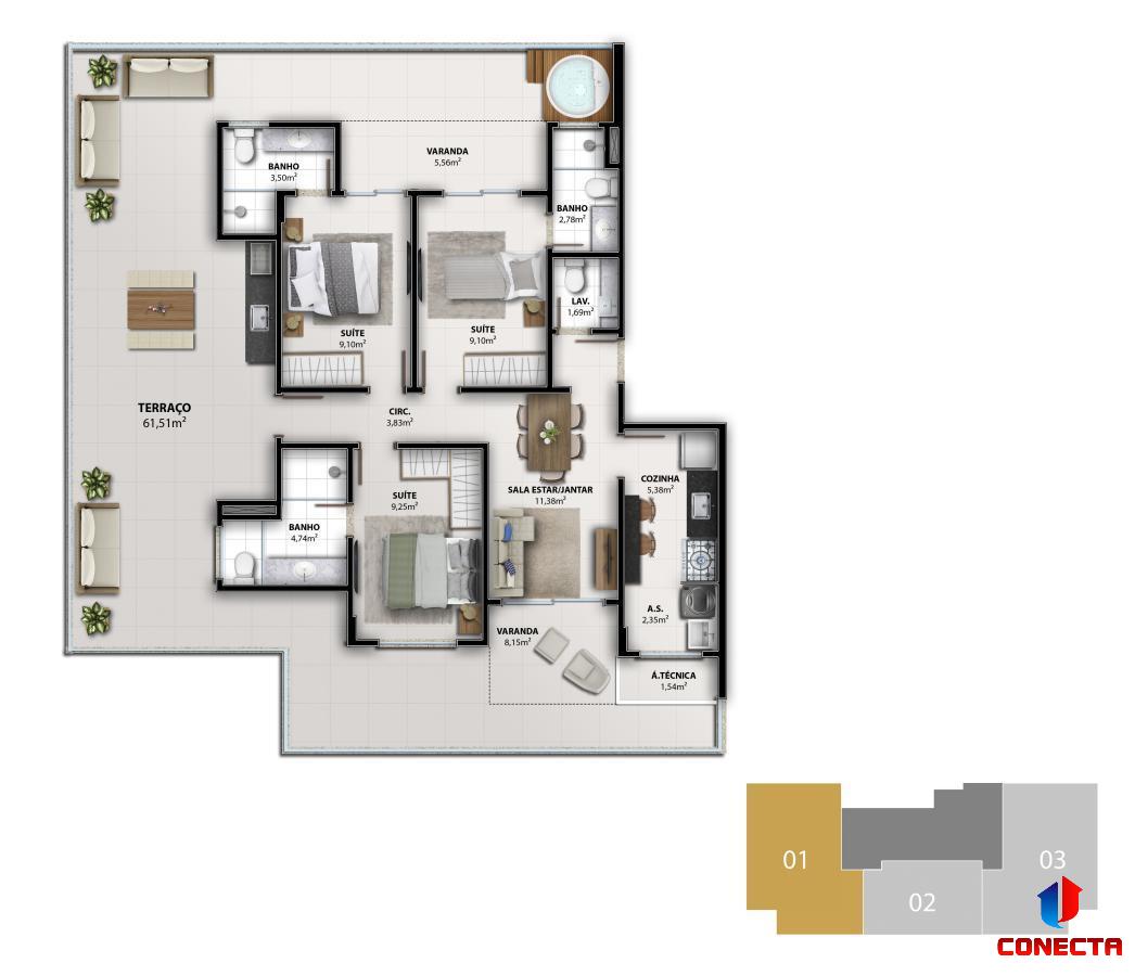 Apartamento à venda com 2 quartos, 66m² - Foto 35