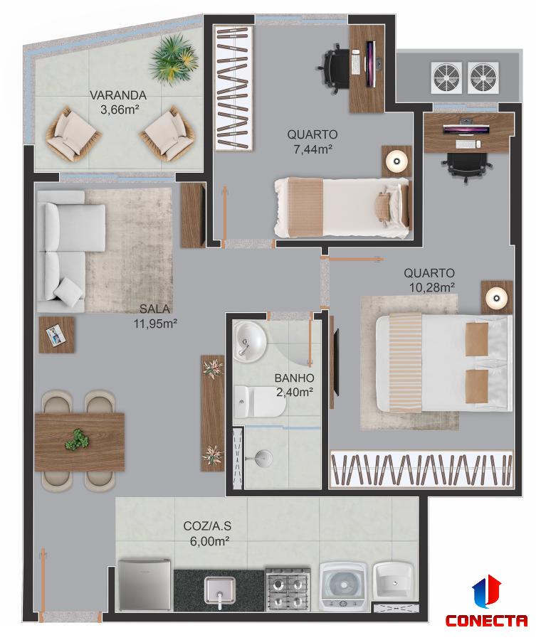 Apartamento à venda com 2 quartos, 47m² - Foto 15