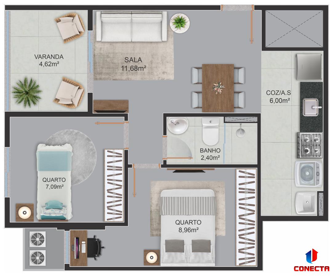 Apartamento à venda com 2 quartos, 47m² - Foto 17