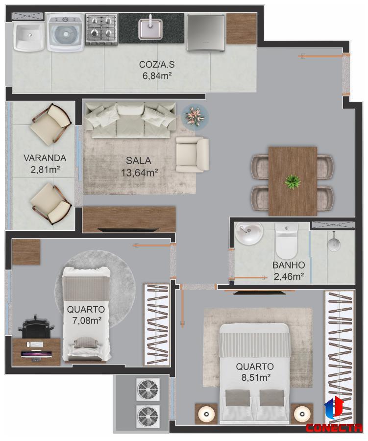 Apartamento à venda com 2 quartos, 47m² - Foto 18