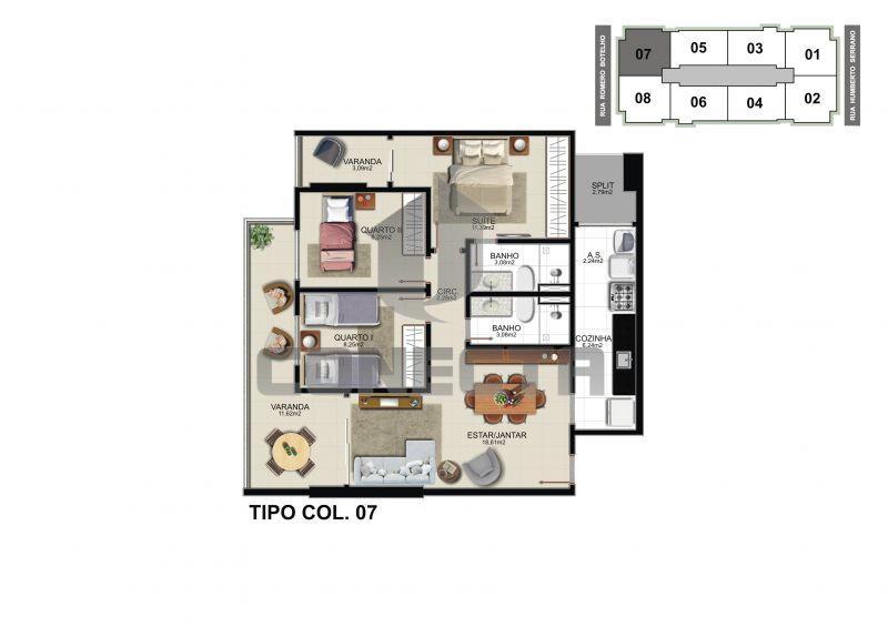 Apartamento à venda com 3 quartos, 83m² - Foto 14