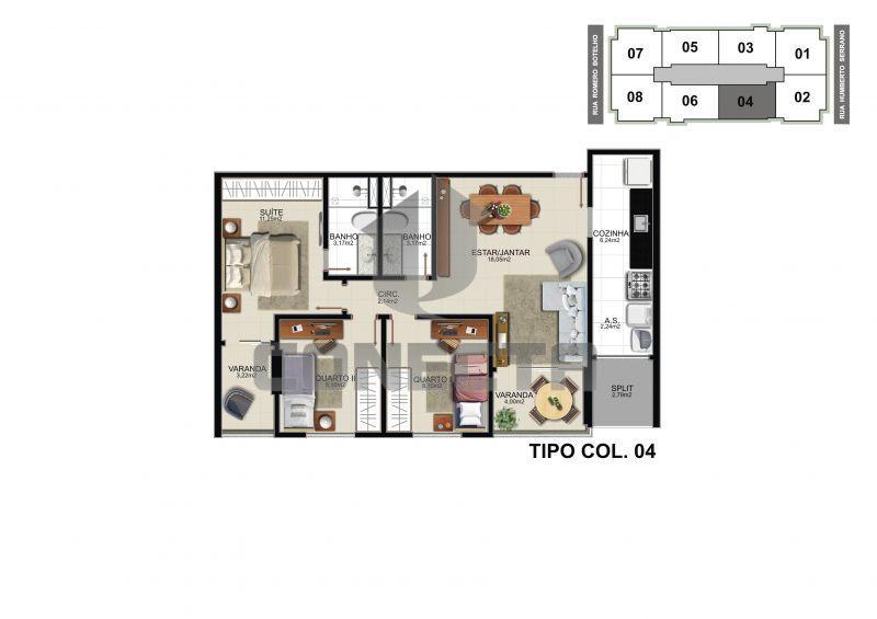 Apartamento à venda com 3 quartos, 83m² - Foto 12