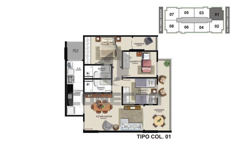 Apartamento à venda com 3 quartos, 83m² - Foto 10