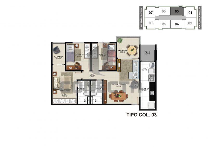 Apartamento à venda com 3 quartos, 83m² - Foto 13