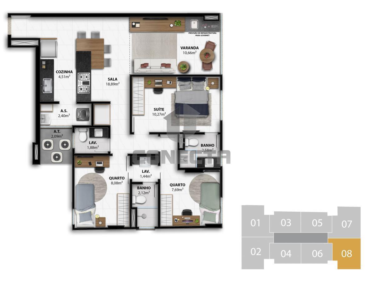 Apartamento à venda com 3 quartos, 82m² - Foto 32