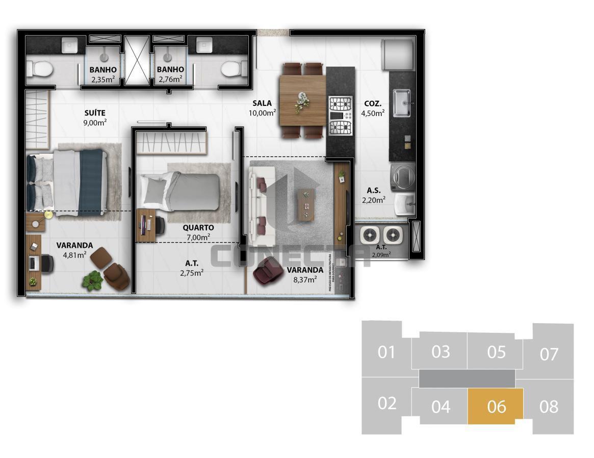 Apartamento à venda com 3 quartos, 82m² - Foto 30