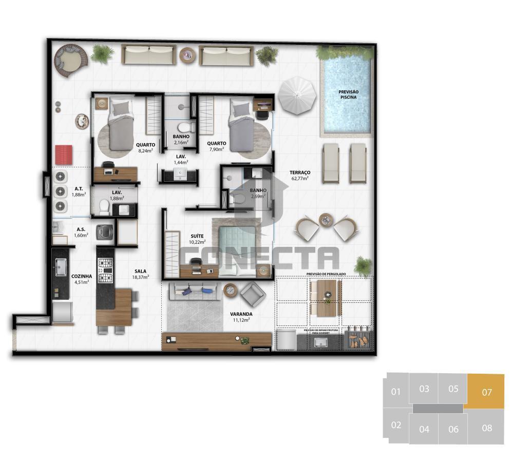 Apartamento à venda com 3 quartos, 82m² - Foto 23