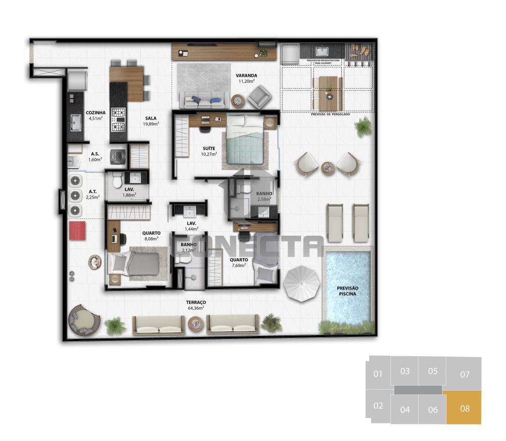 Apartamento à venda com 3 quartos, 82m² - Foto 24