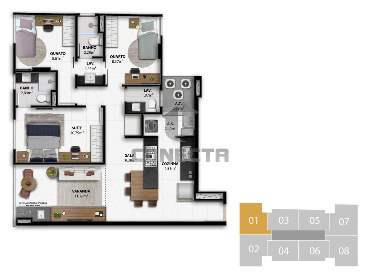 Apartamento à venda com 3 quartos, 82m² - Foto 25