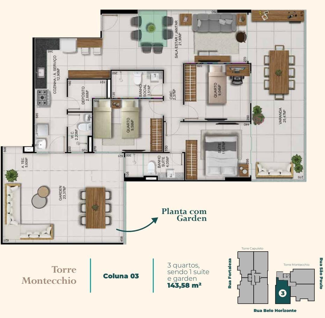 Apartamento à venda com 3 quartos, 143m² - Foto 14