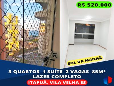 Apartamento para Venda, em Vila Velha, bairro Itapuã, 3 dormitórios, 2 banheiros, 1 suíte, 2 vagas